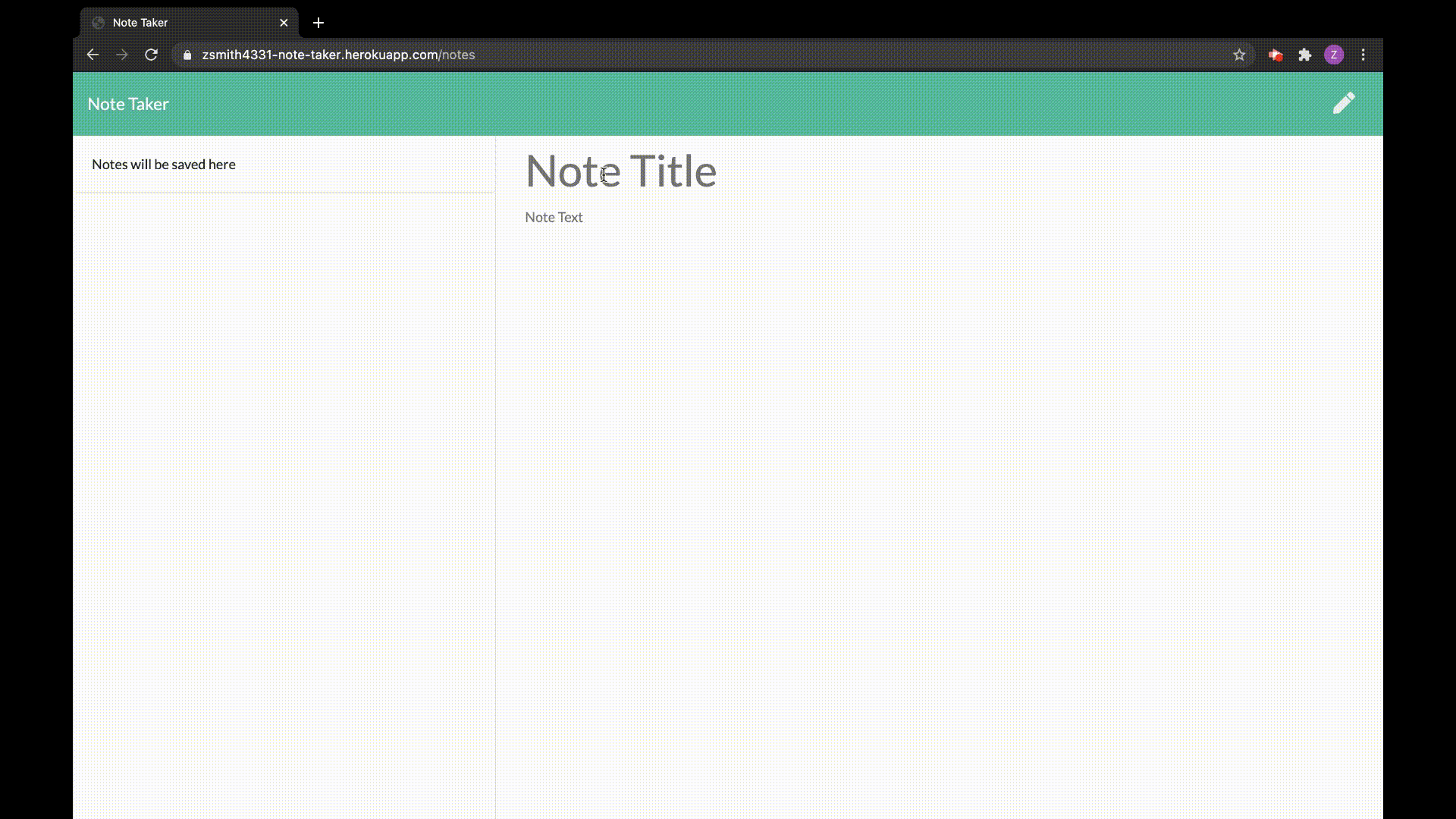 Note Taker Demo